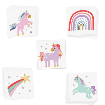 Sparkle in the magical 'FAIRIES VARIETY SET' featuring 25 individual kids tattoos in five assorted designs.